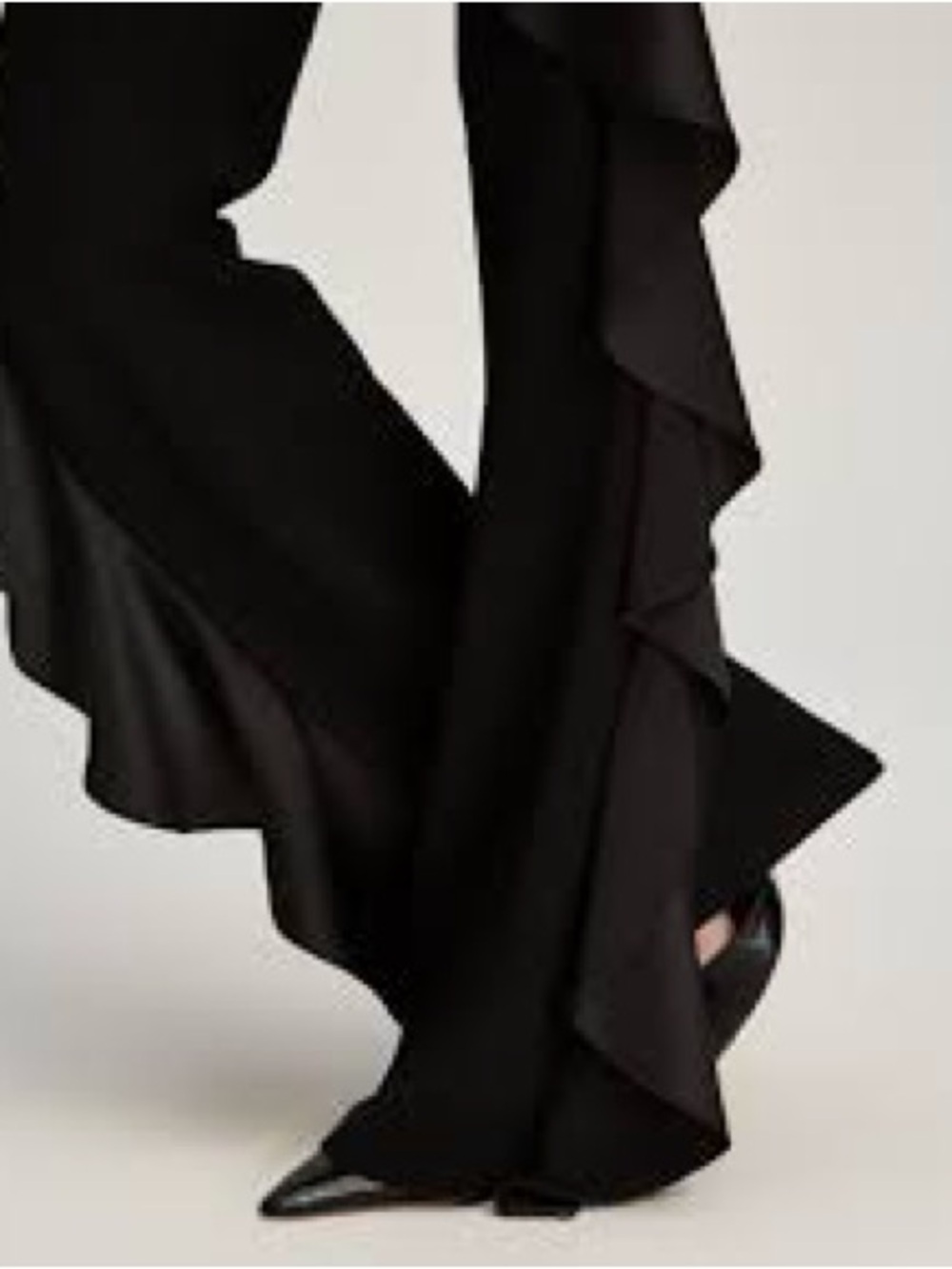 Cinq a Sept | Black Flare Ruffle Wide-Leg Pants - Women